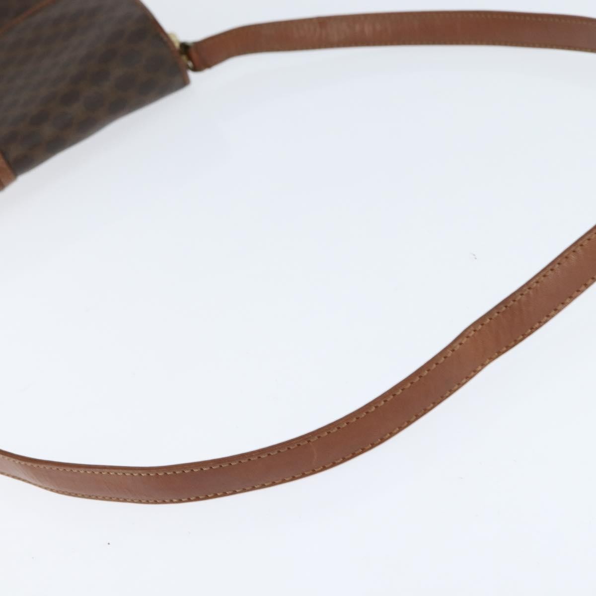 Celine Macadam Shoulder Pvc Leather Brown Pvc Shoulder Bag Bag (Pre-Owned)