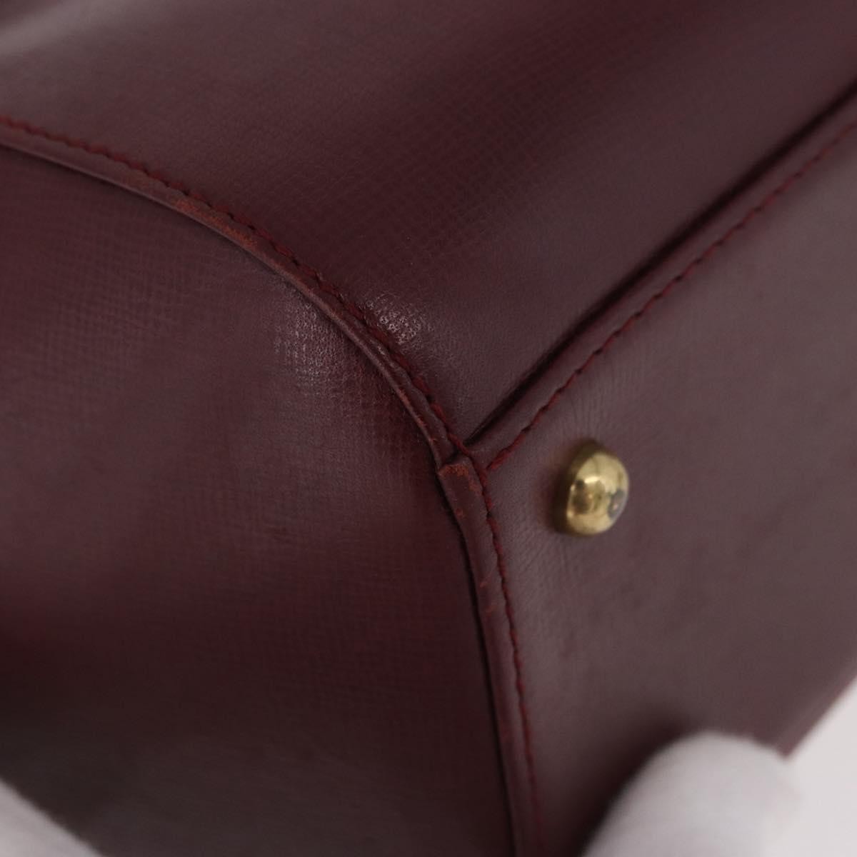 Cartier Must Line Leather Burgundy Leather Handbag (Pre-Owned)