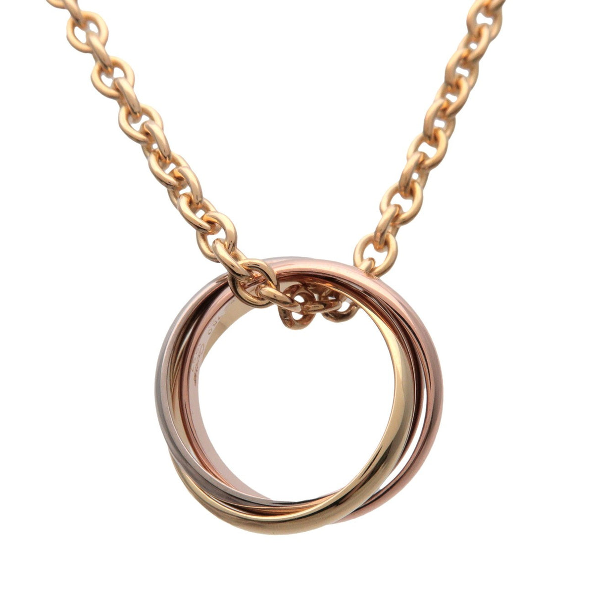 Cartier Trinity Choker 18K Tricolor Gold Gold Gold Necklace Jewelry (Pre-Owned)