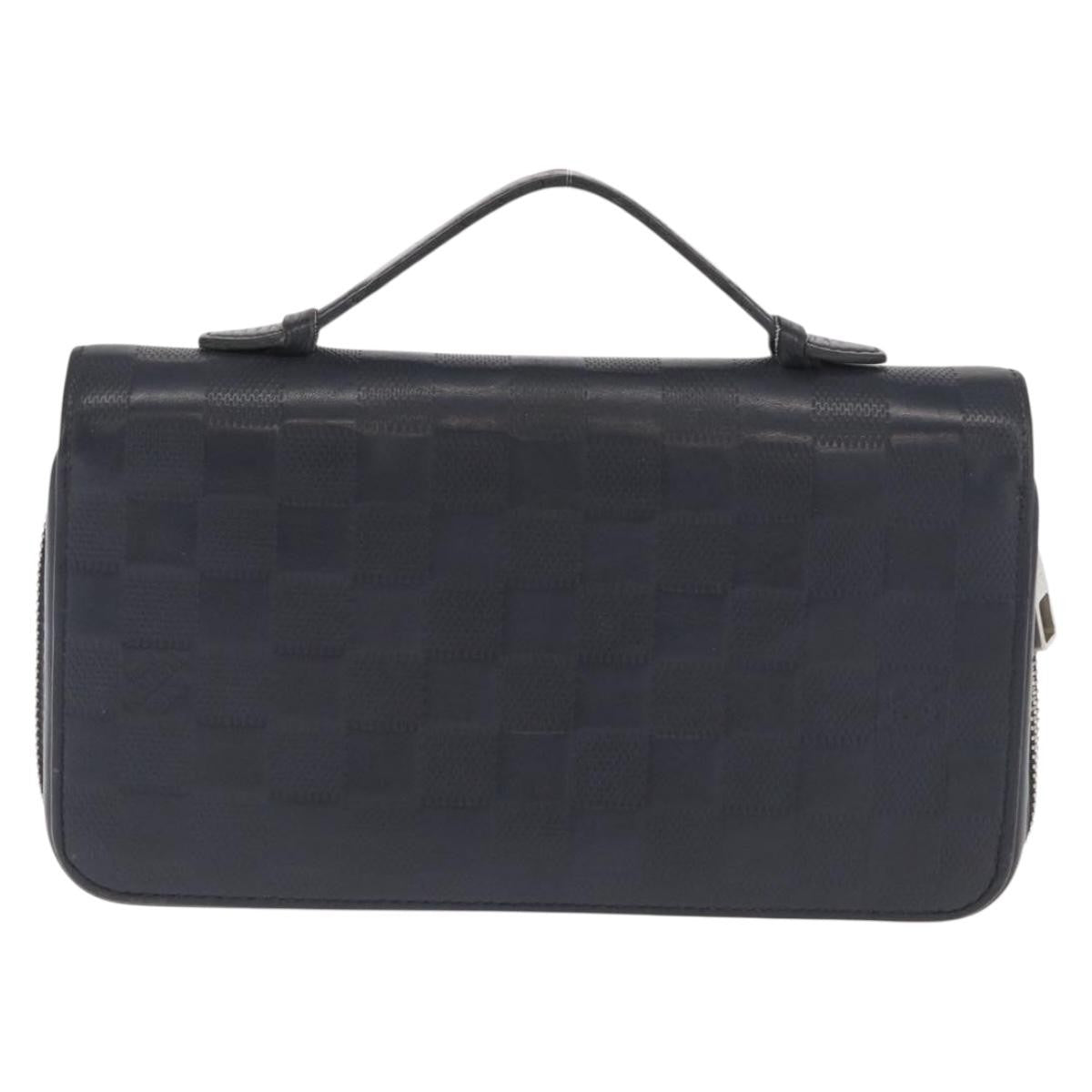 Louis Vuitton Zippy Xl Damier Leather Black Leather Wallets Accessory (Pre-Owned)