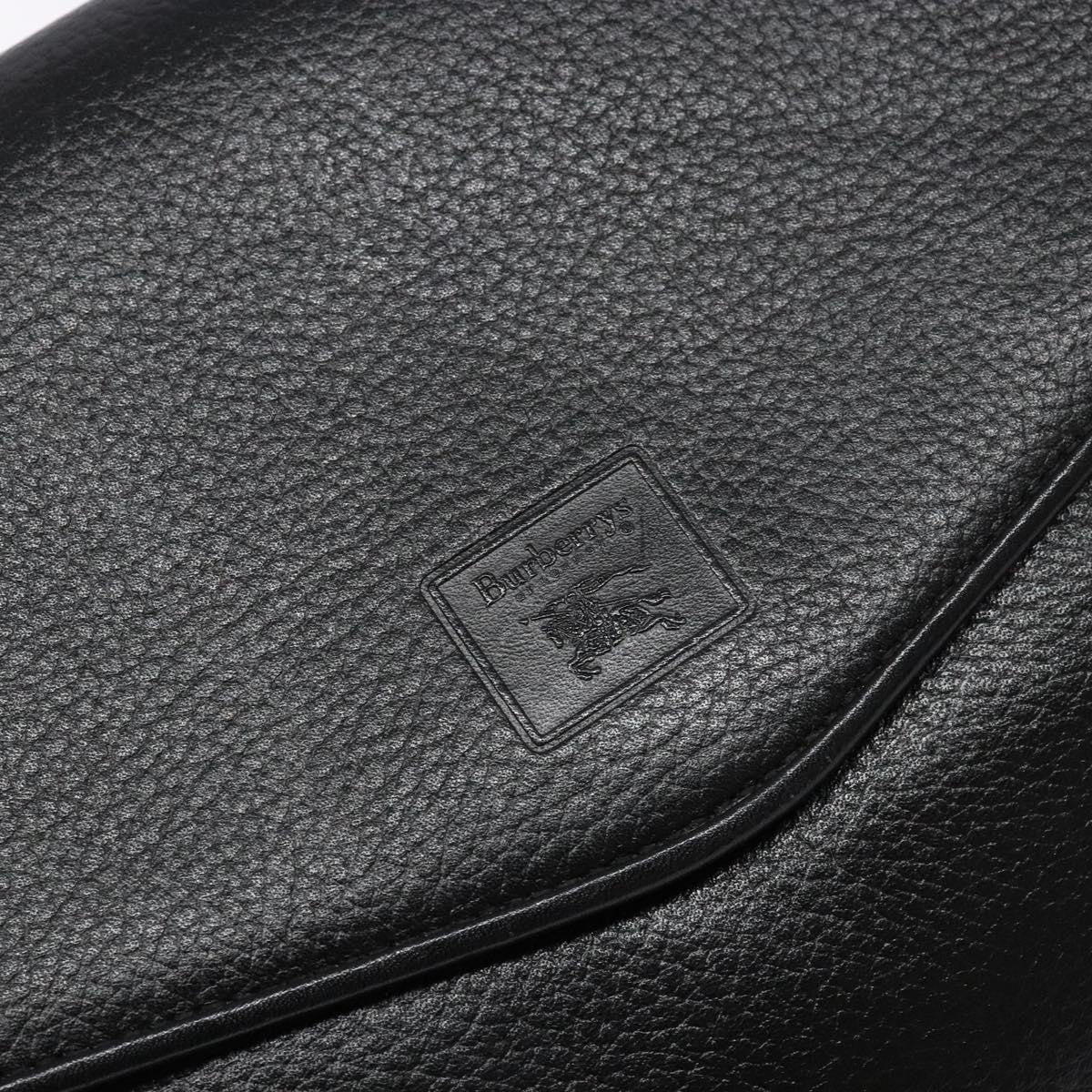 Burberry Flap Shoulder Leather Black Leather Shoulder Bag Bag (Pre-Owned)