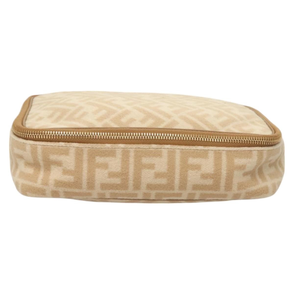Celine Vintage Toiletry Macadam Coated Canvas Beige Canvas Toiletry Case Accessory (Pre-Owned)