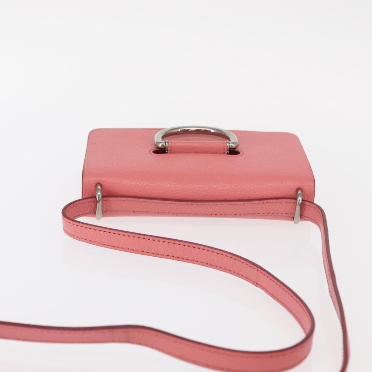 Burberry D-Ring Shoulder Leather Pink Leather Shoulder Bag Bag (Pre-Owned)