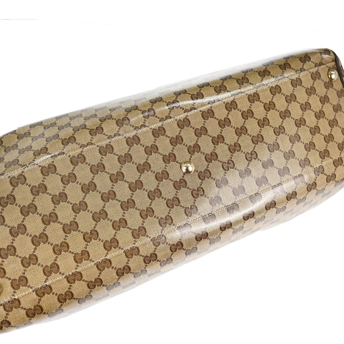 Gucci Gg Top Handle Gg Matelasse Leather Beige Pvc Tote Bag Bag (Pre-Owned)