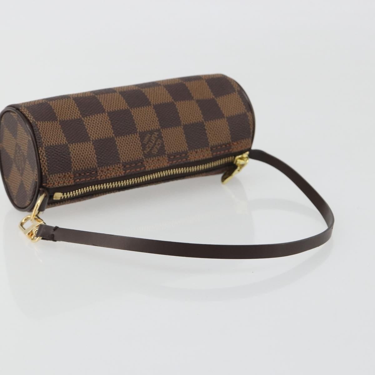 Louis Vuitton Papillon Pochette Damier Brown Canvas Clutche & Pouche Bag (Pre-Owned)
