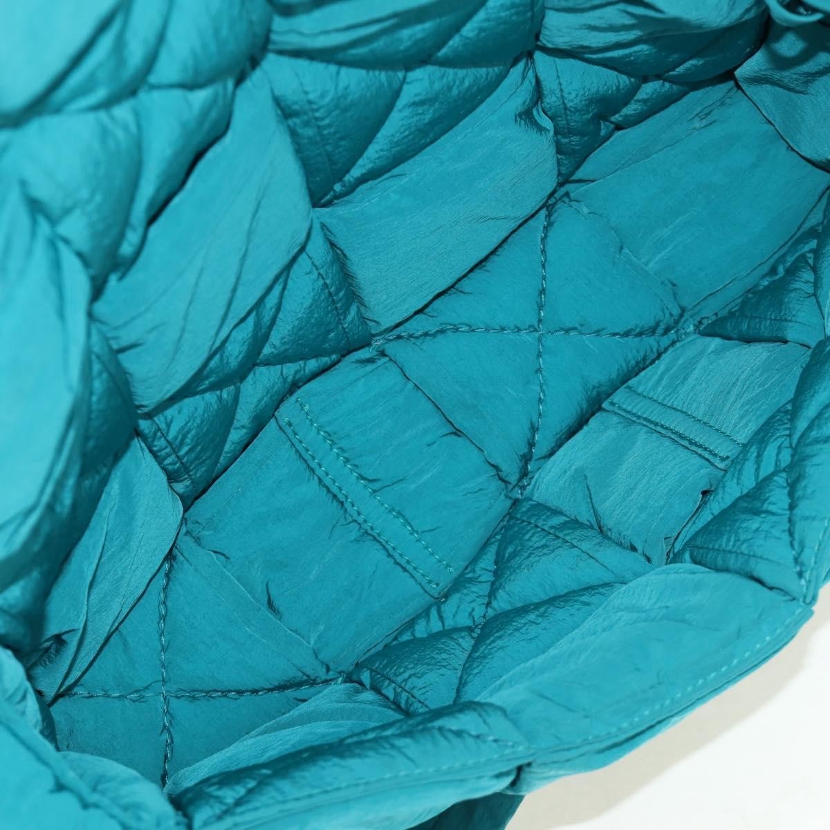 Bottega Veneta Padded Tech Cassette Intrecciato Nylon Blue Nylon Crossbody Bag Bag (Pre-Owned)