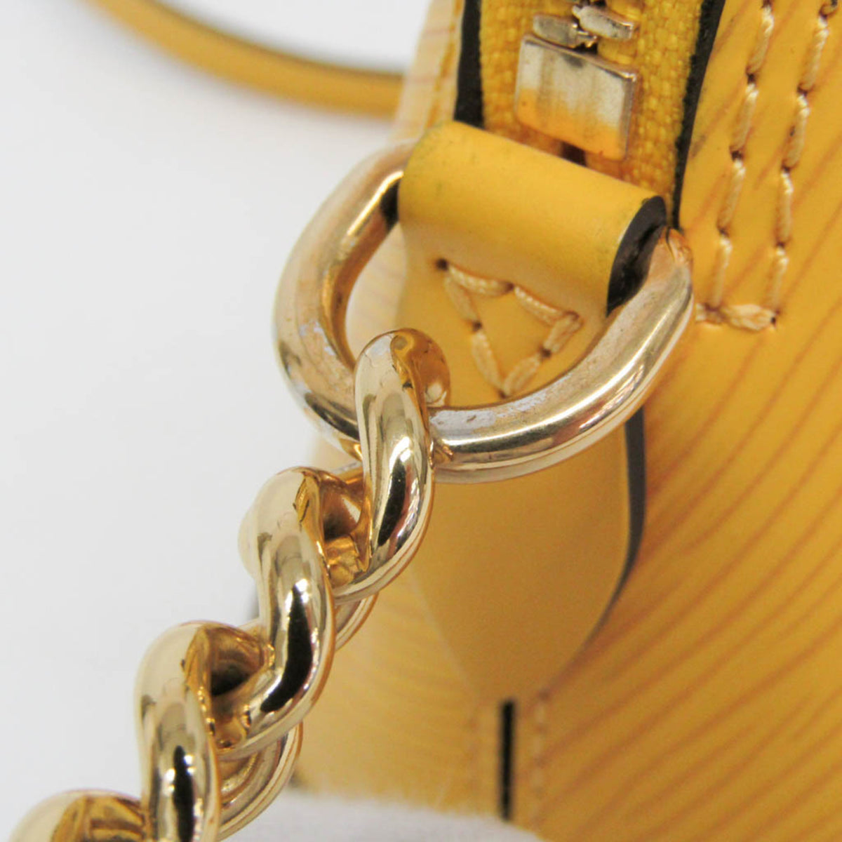 Louis Vuitton Alma Chain Epi Leather Yellow Leather Shoulder Bag Bag (Pre-Owned)