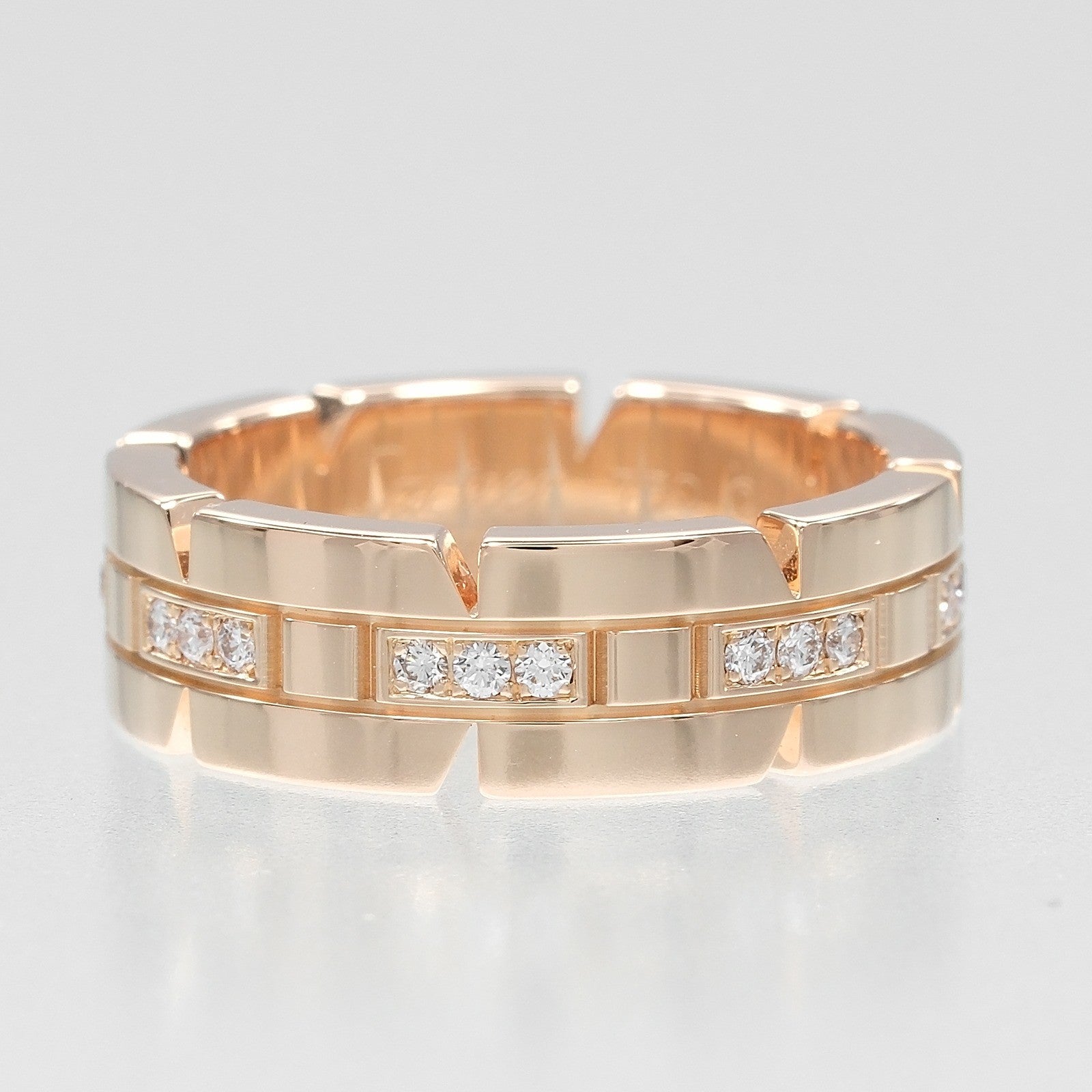 Cartier Tank Francaise 18K Pink Gold With Diamond Gold Pink_Gold Ring Jewelry (Pre-Owned)