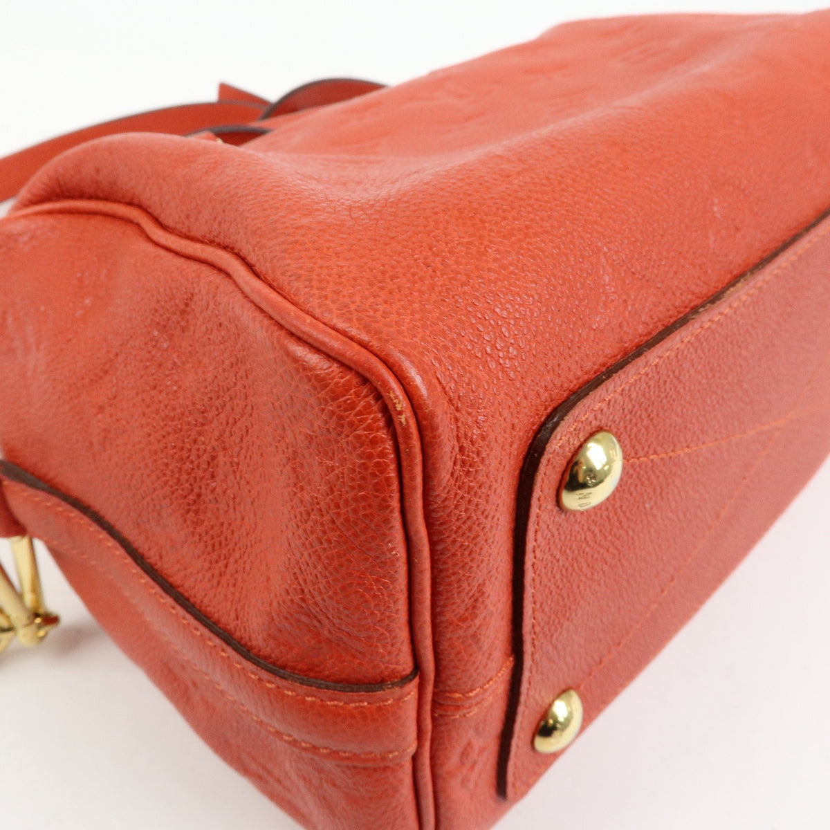 Louis Vuitton Speedy Bandouliere Monogram Empreinte Leather Orange Leather Handbag (Pre-Owned)