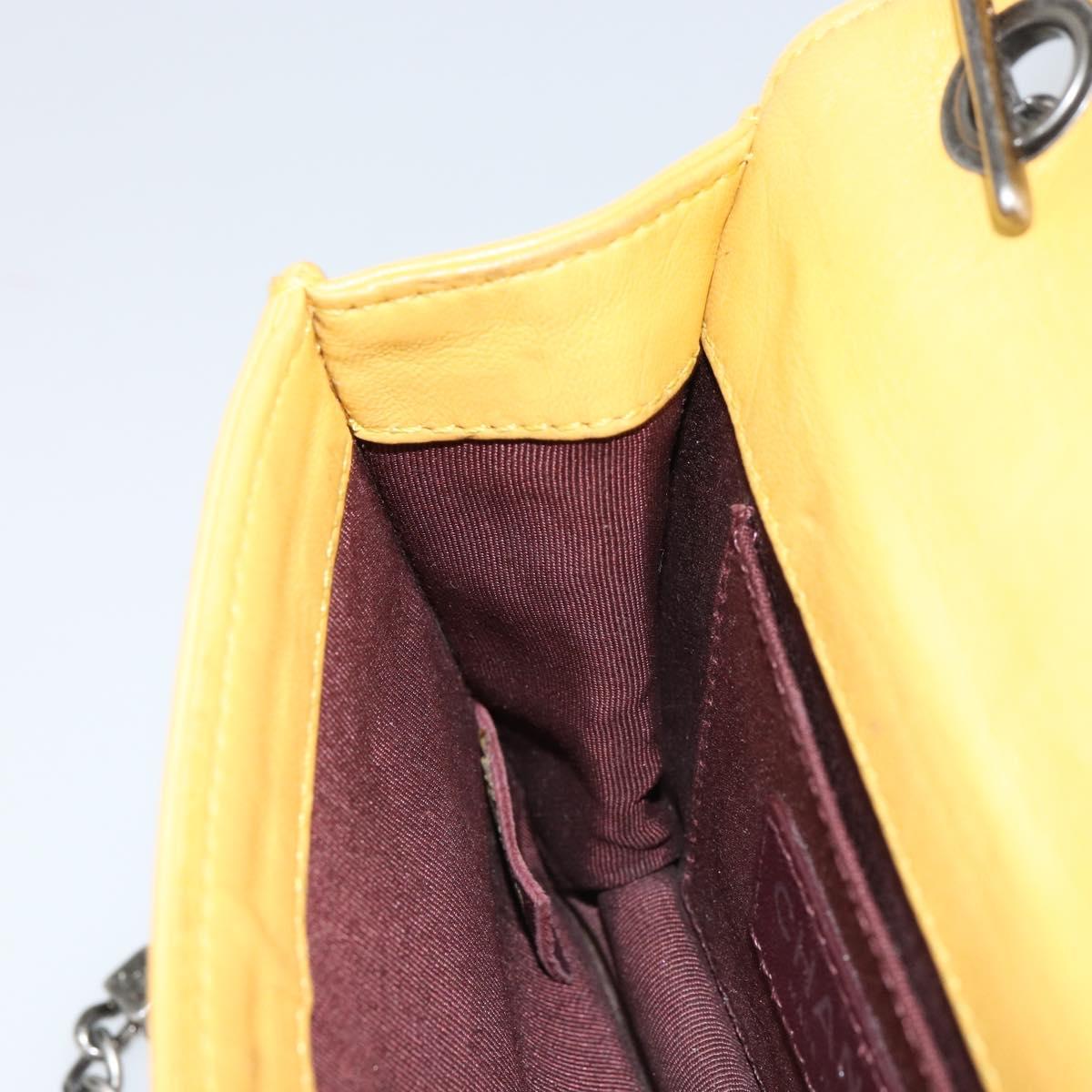 Chanel Boy Brick Flap Bag Lambskin And Plexiglass Yellow Leather Clutche & Pouche Bag (Pre-Owned)