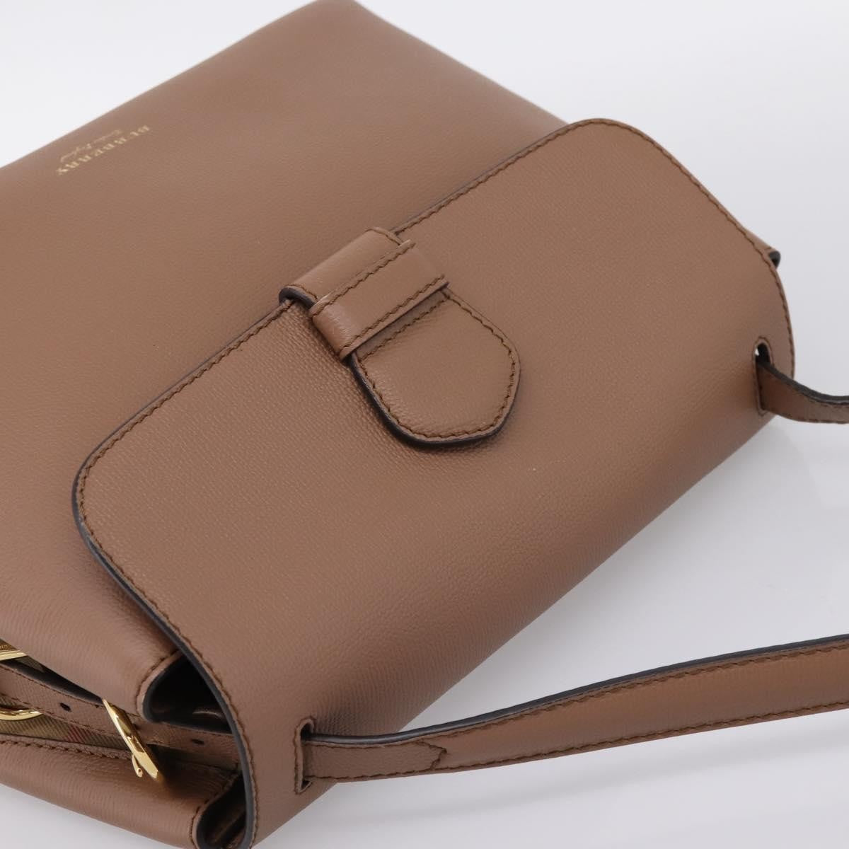 Burberry Camberley Top Handle Leather Brown Leather Shoulder Bag Bag (Pre-Owned)