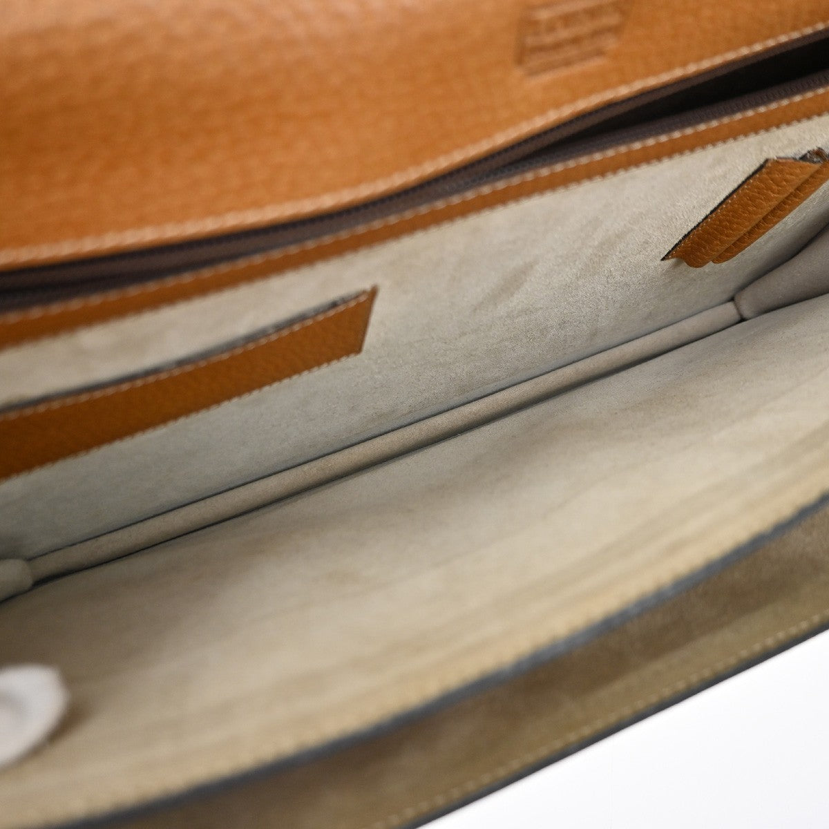 Loewe Anagram Business Leather Brown Leather Briefcase Bag (Pre-Owned)