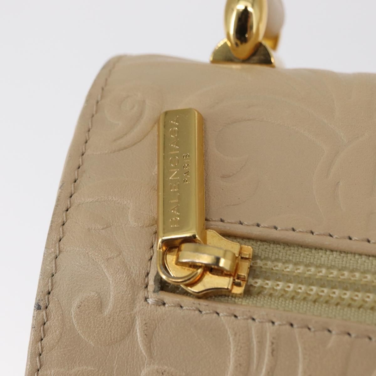 Balenciaga Vintage Leather Beige Leather Handbag (Pre-Owned)