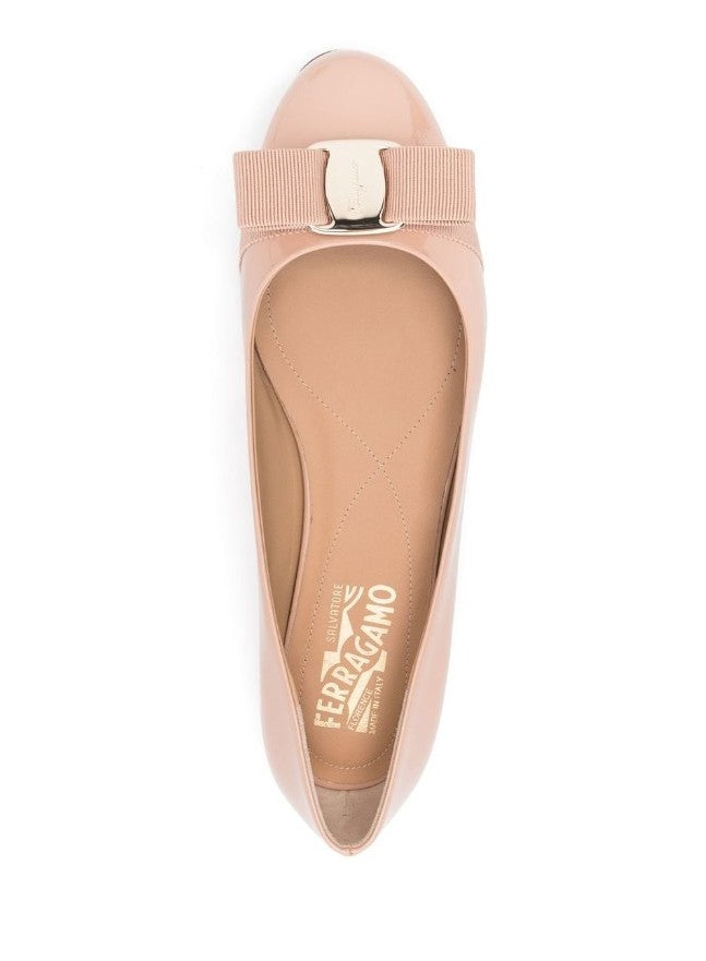 Ferragamo Women's Varina Leather Ballerinas