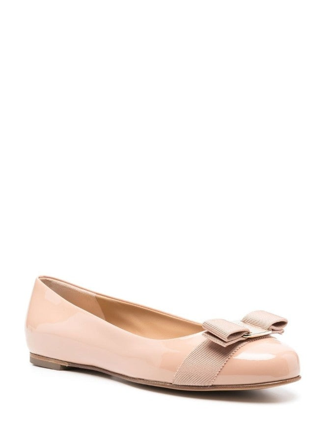 Ferragamo Women's Varina Leather Ballerinas