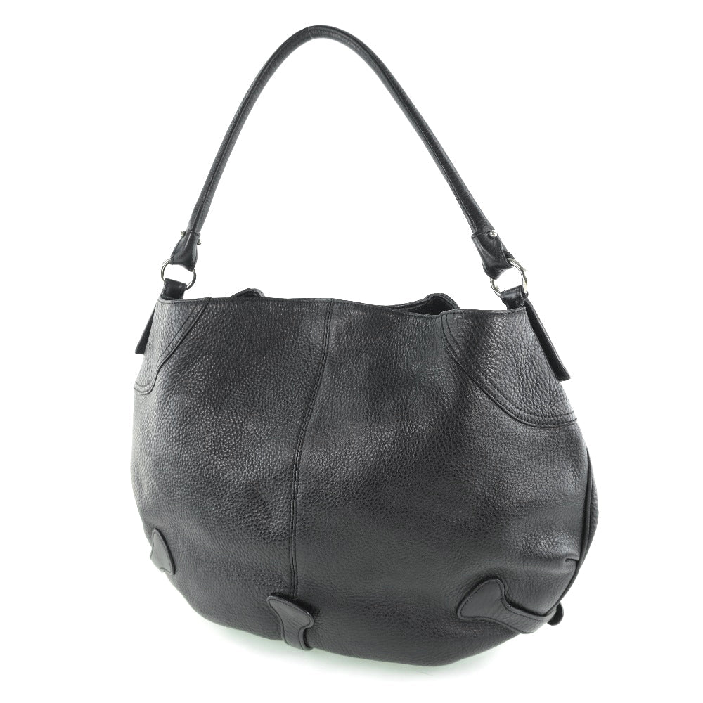 Salvatore Ferragamo Black Leather Shoulder Bag (Pre-Owned)
