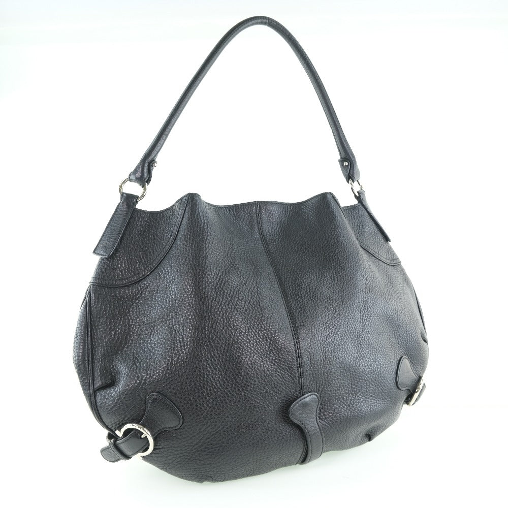 Salvatore Ferragamo Black Leather Shoulder Bag (Pre-Owned)