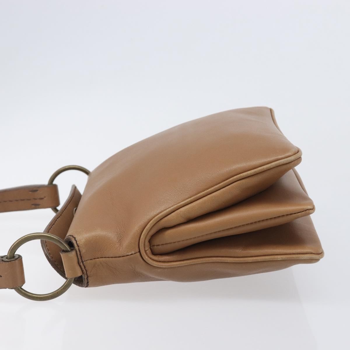 Miu Miu Beau Top Handle Leather Brown Leather Handbag (Pre-Owned)