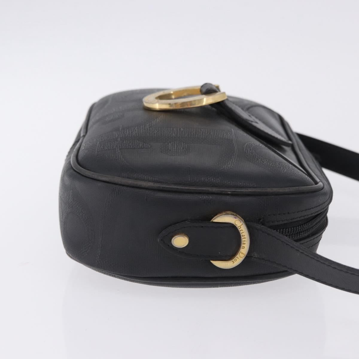 Christian Dior Vintage Trotter Diorissimo Canvas Black Canvas Shoulder Bag Bag (Pre-Owned)