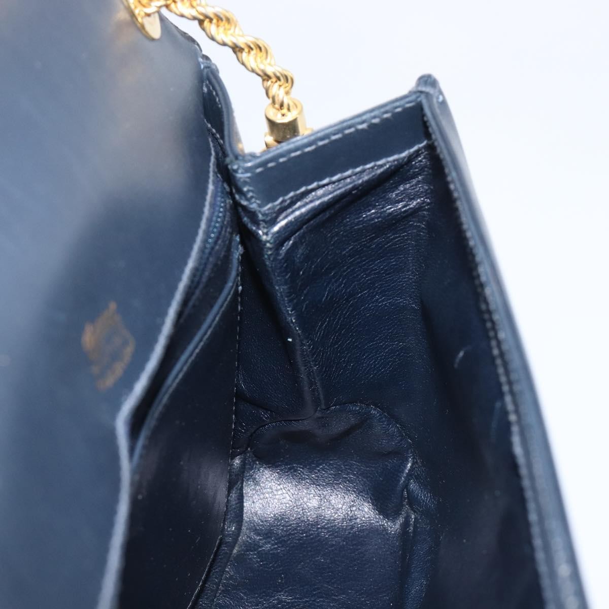 Gucci Shoulder Leather Navy Leather Shoulder Bag Bag (Pre-Owned)