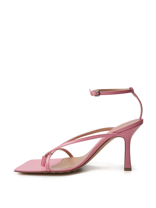 Bottega Veneta Pink Nappa Leather 'Stretch' Women's Sandal