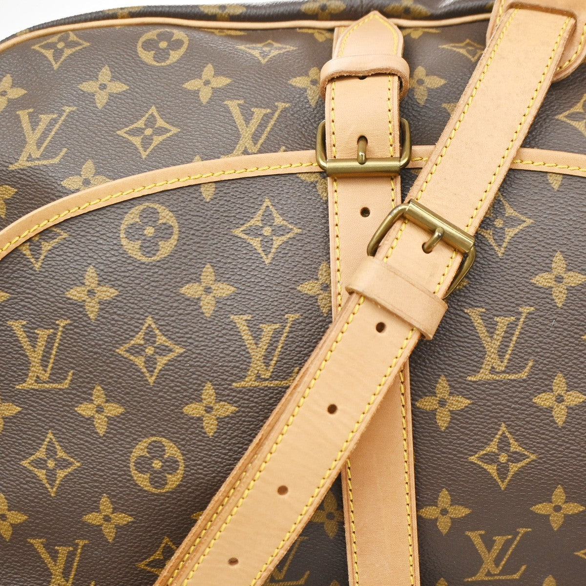 Louis Vuitton Saumur Monogram Canvas Brown Canvas Shoulder Bag Bag (Pre-Owned)