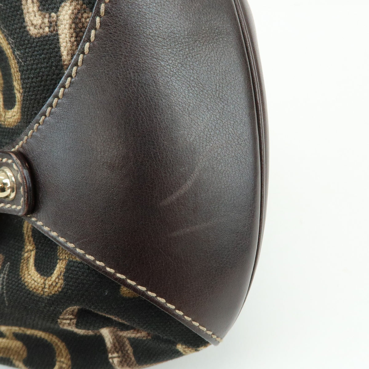 Gucci Horsebit Gg Canvas And Leather Brown Canvas Tote Bag Bag (Pre-Owned)