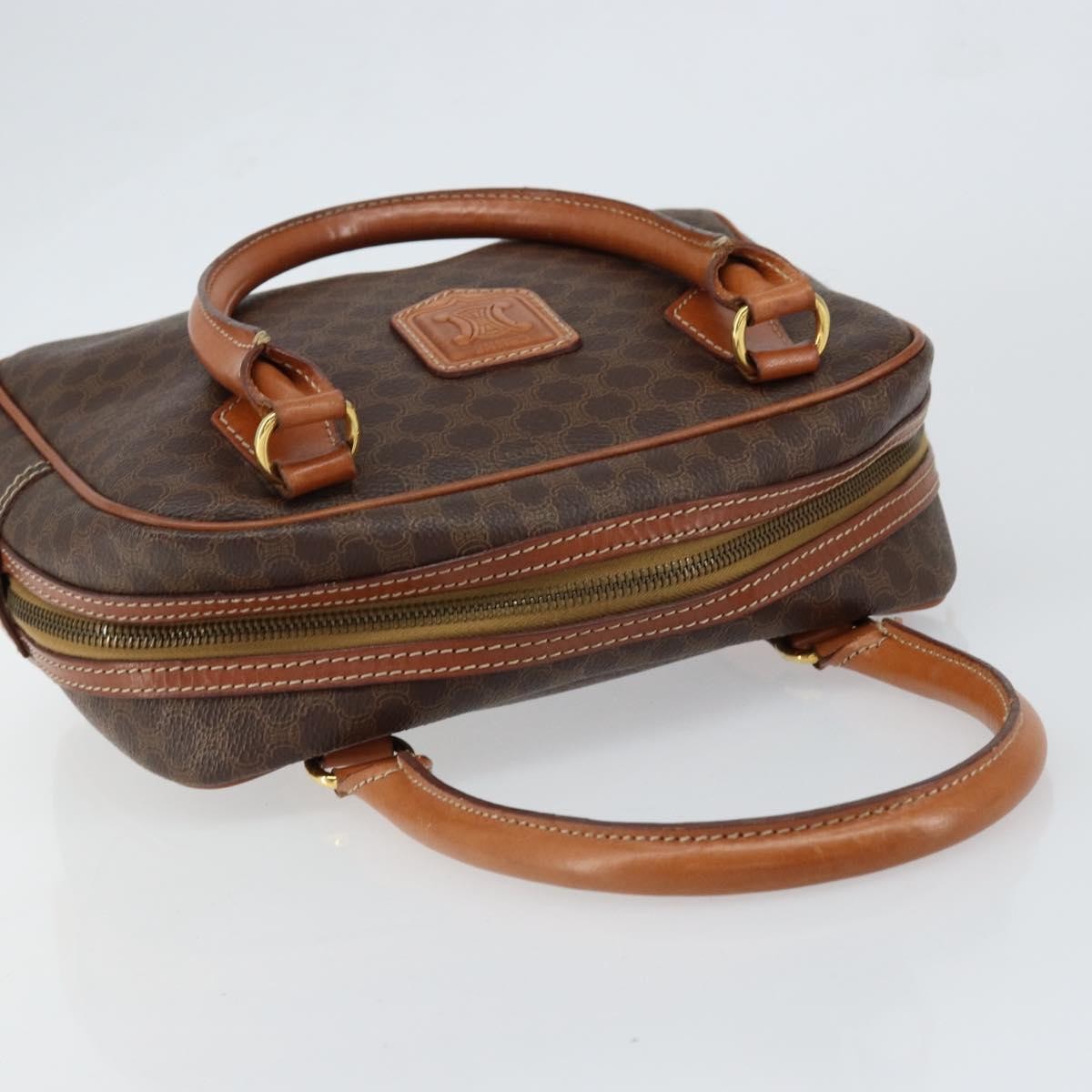 Celine Macadam Macadam With Leather Brown Canvas Handbag (Pre-Owned)