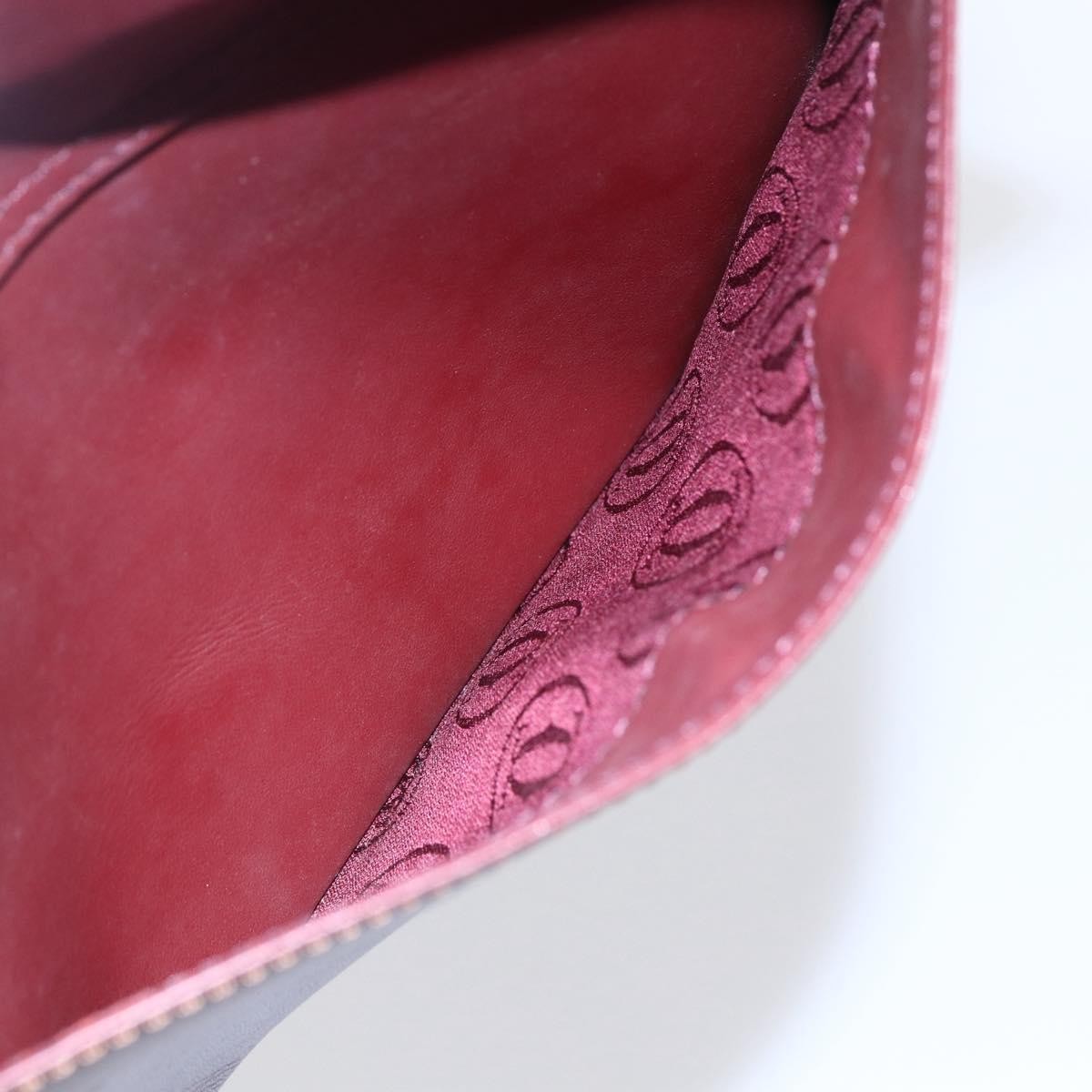 Cartier Must De Cartier Leather Burgundy Leather Bag (Pre-Owned)