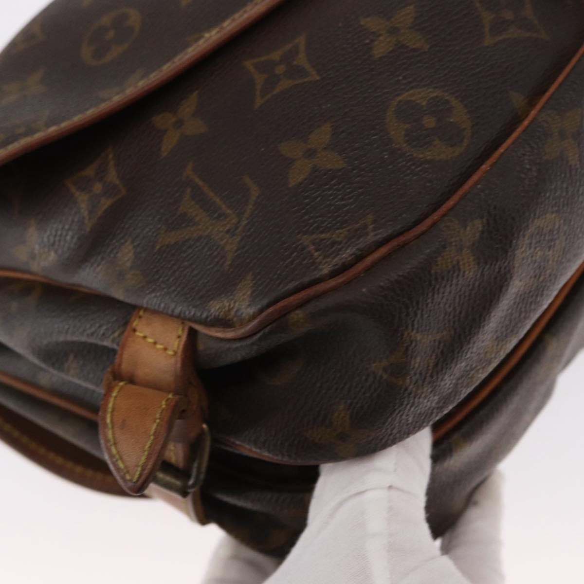 Louis Vuitton Saumur Monogram Canvas Brown Canvas Shoulder Bag Bag (Pre-Owned)