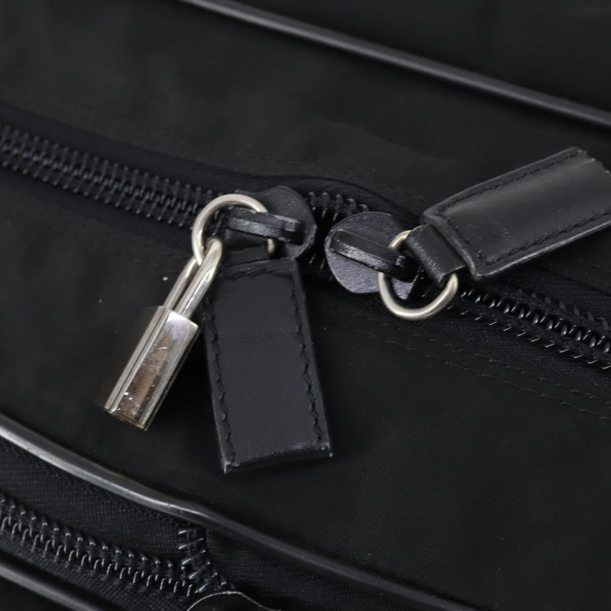 Prada Porta Computer Tessuto And Saffiano Leather Black Nylon Briefcase Bag (Pre-Owned)