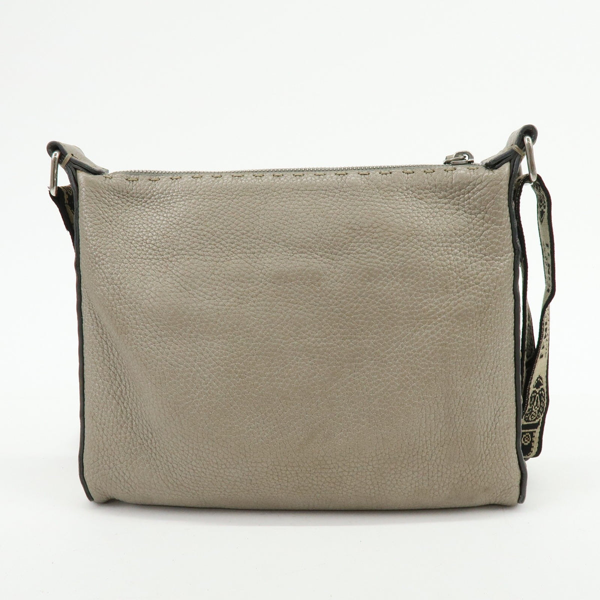 Fendi Selleria Leather Neutral Leather Crossbody Bag Bag (Pre-Owned)