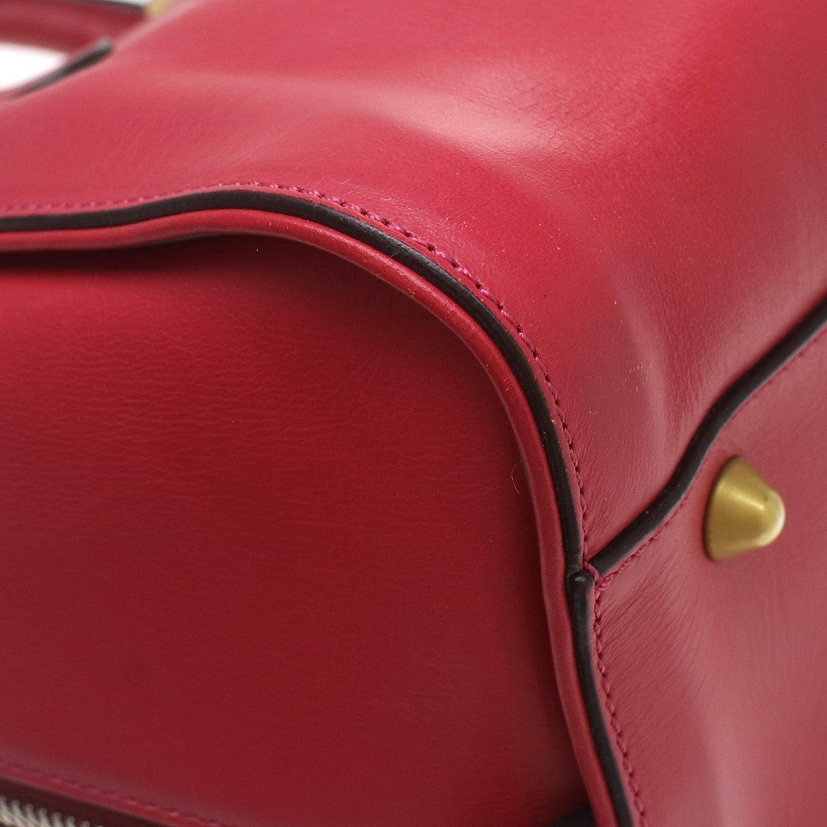 Chloe Paddington Lock Leather Red Leather Handbag (Pre-Owned)
