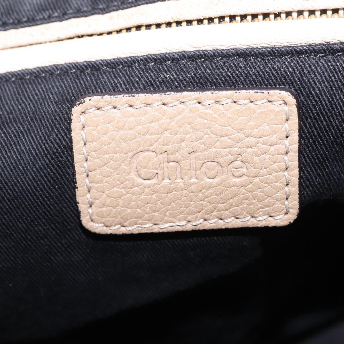 Chloe Paraty Top Handle Leather Beige Leather Handbag (Pre-Owned)