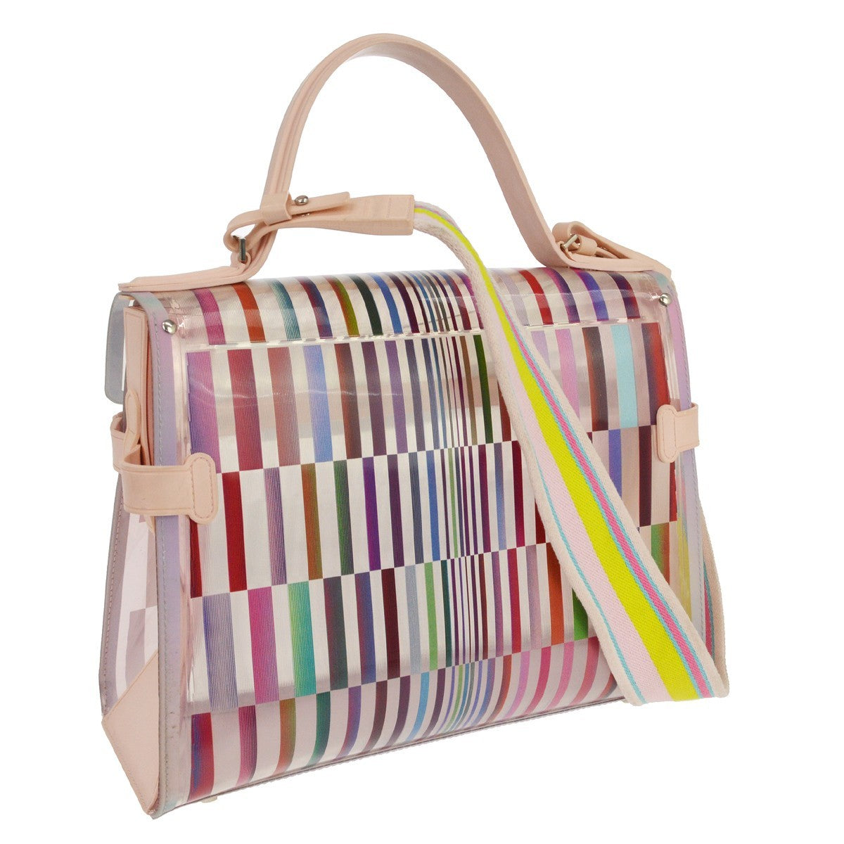 Delvaux The Eye Catcher Tempete Top Handle Multicolor Pvc Multicolour Pvc Handbag (Pre-Owned)