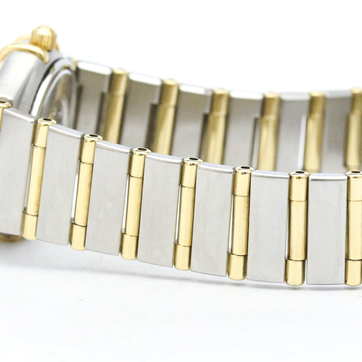 Omega Constellation Quartz Stainless Steel And Rose Gold With Diamond Bezel Watch (Pre-Owned)