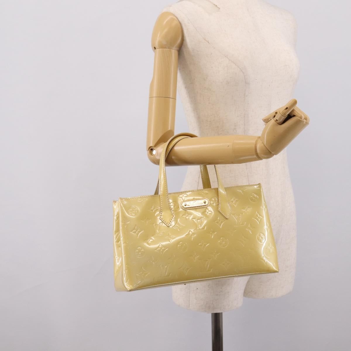 Louis Vuitton Wilshire Monogram Vernis Yellow Patent_Leather Handbag (Pre-Owned)
