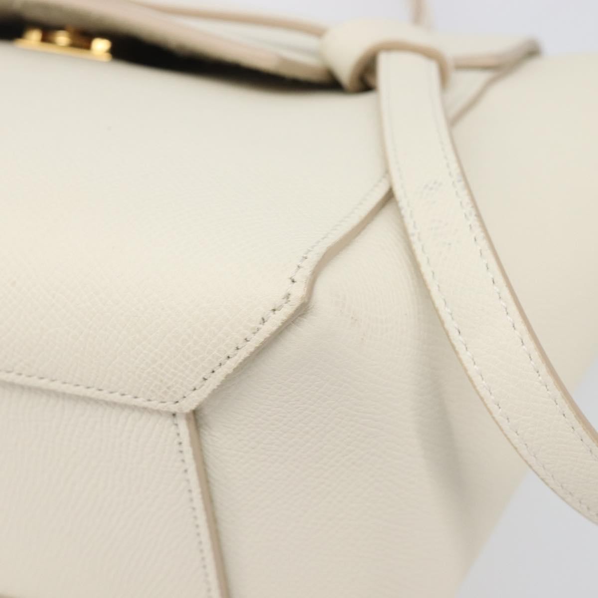 Celine Belt Leather White Leather Handbag (Pre-Owned)