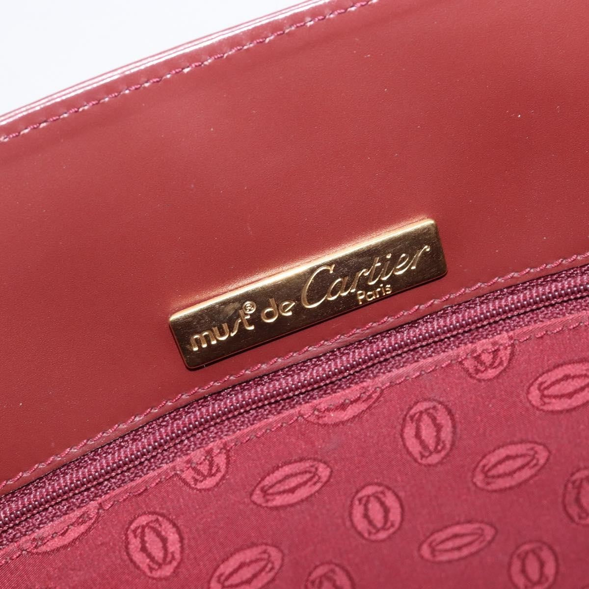 Cartier Must Line Leather Burgundy Leather Handbag (Pre-Owned)