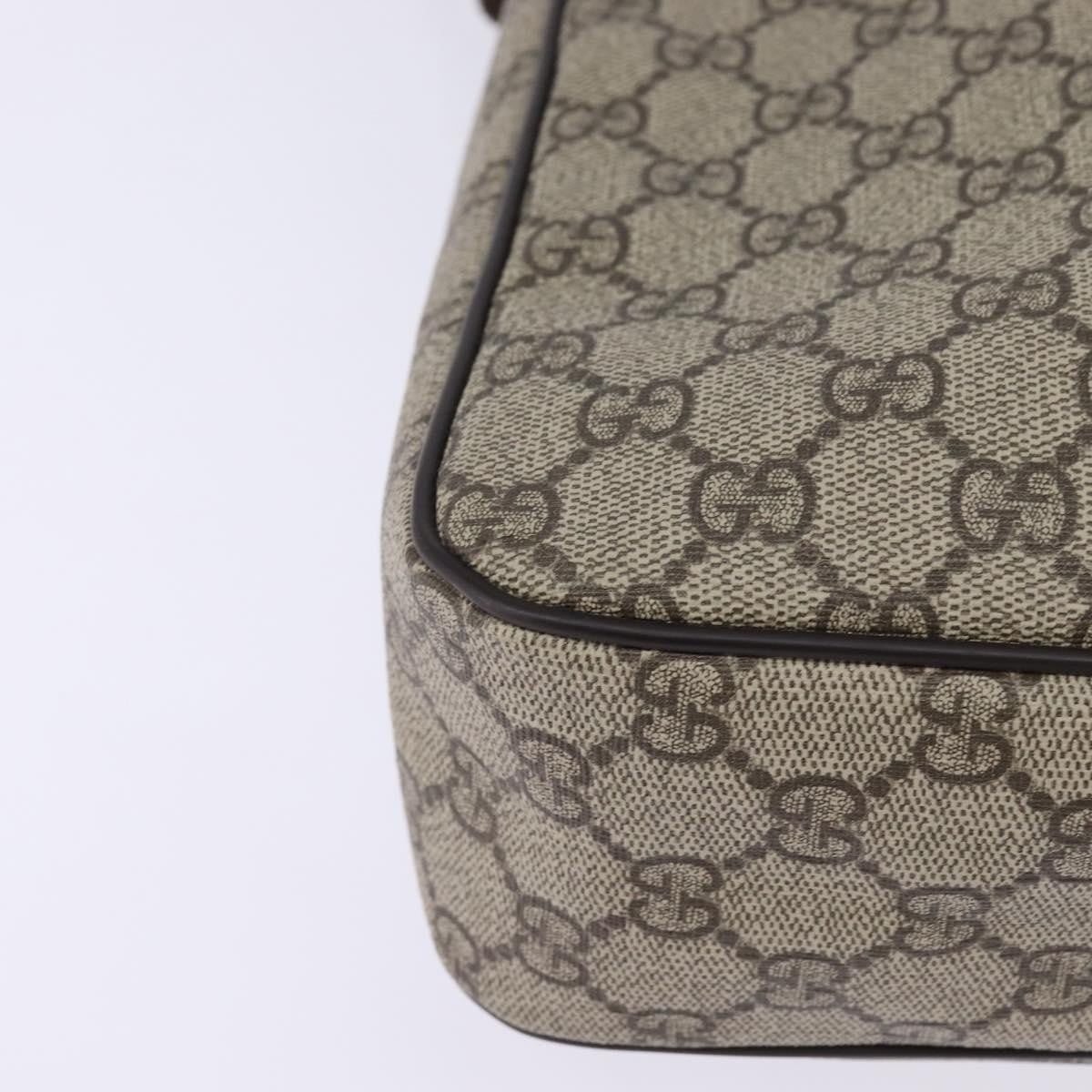 Gucci Front Zip Messenger Gg Coated Canvas Beige Canvas Crossbody Bag Bag (Pre-Owned)