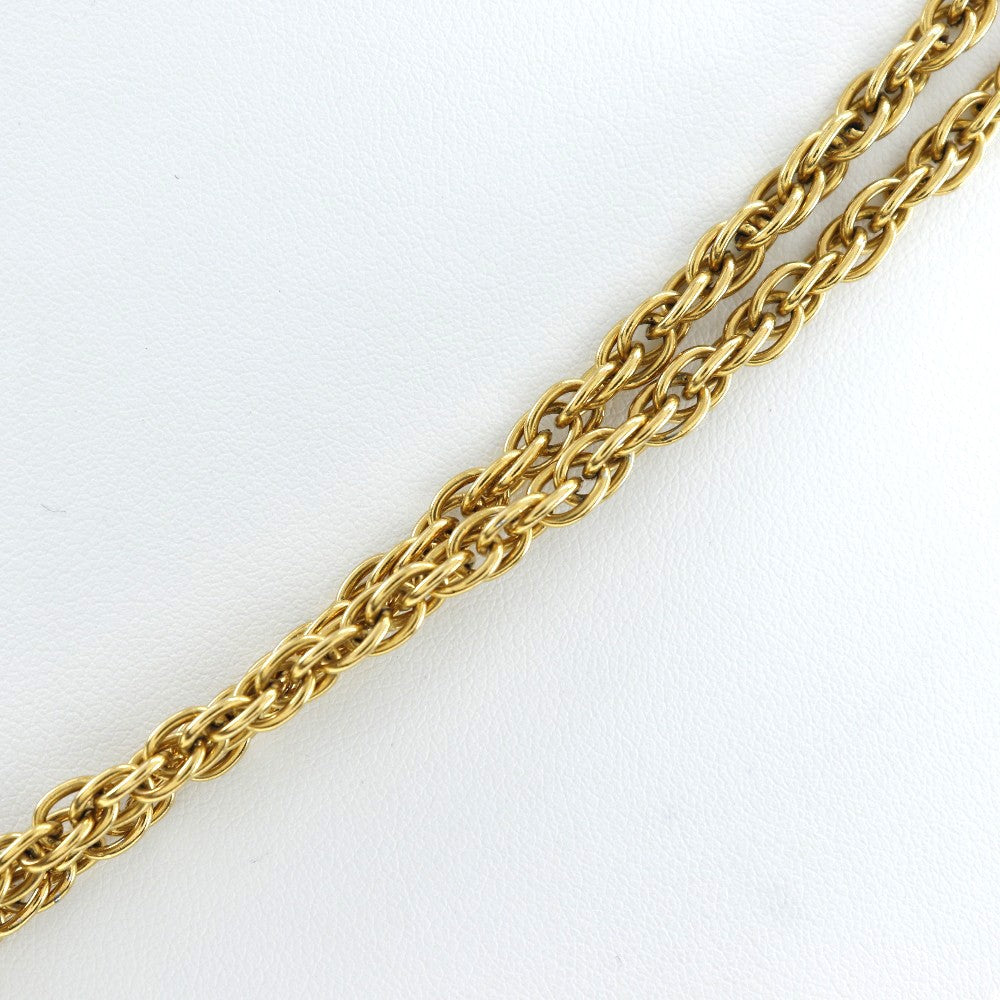 Chanel Vintage Double Cc Pendant Metal Gold Gold_Plated Jewelry (Pre-Owned)