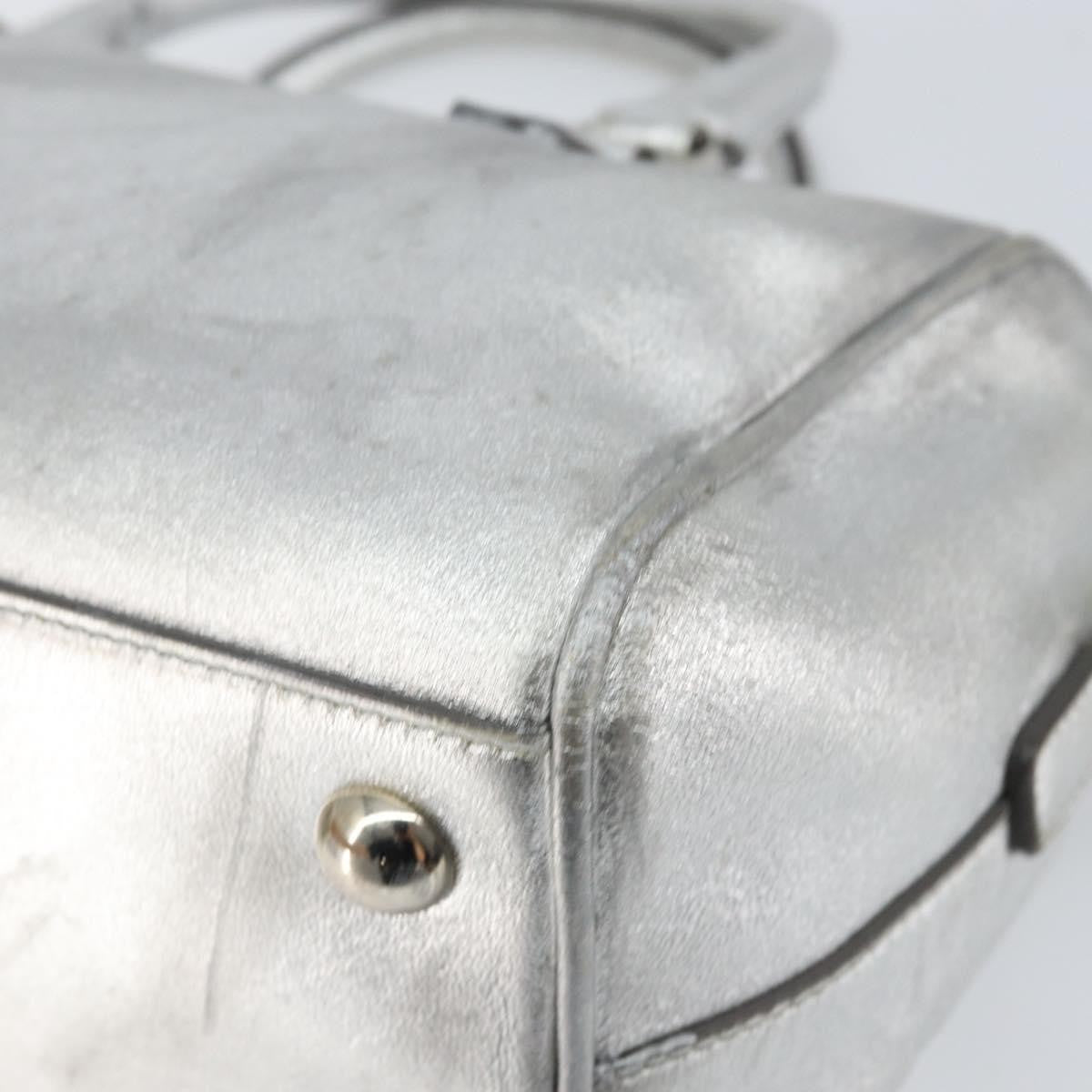 Saint Laurent Classic Duffle Leather Silver Leather Handbag (Pre-Owned)