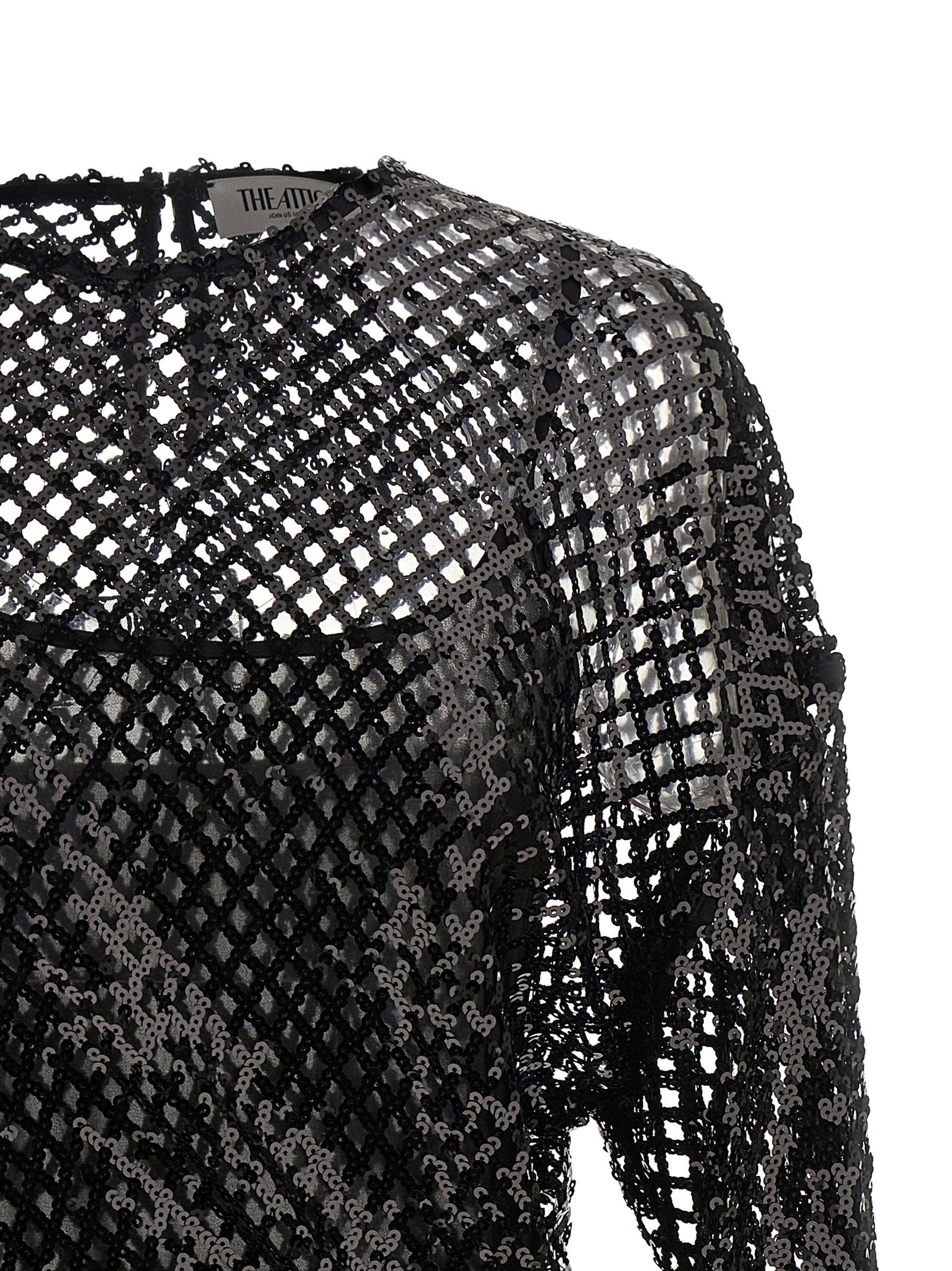The Attico Women's Sequin Mesh Dress