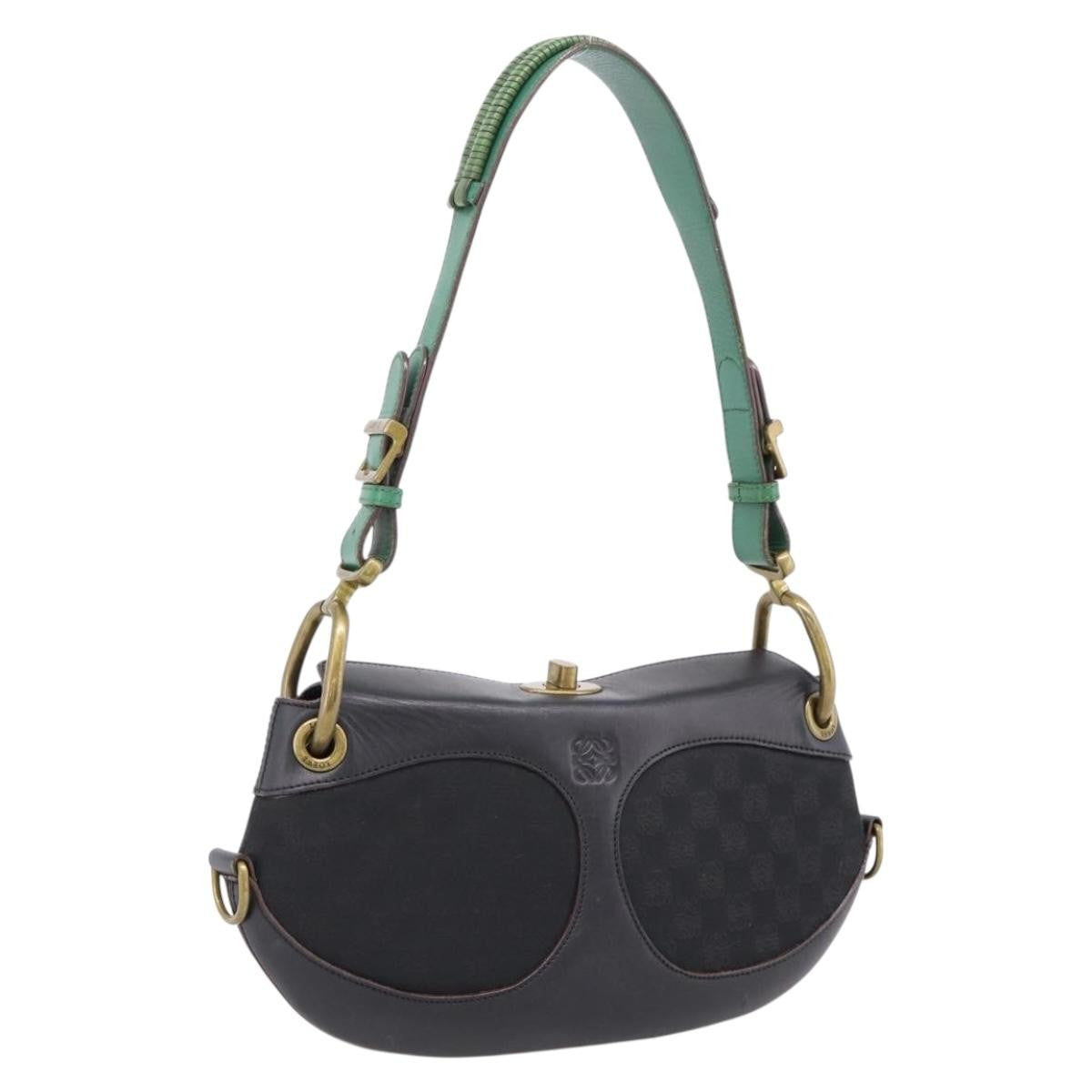 Loewe Vintage Leather Black Leather Shoulder Bag Bag (Pre-Owned)