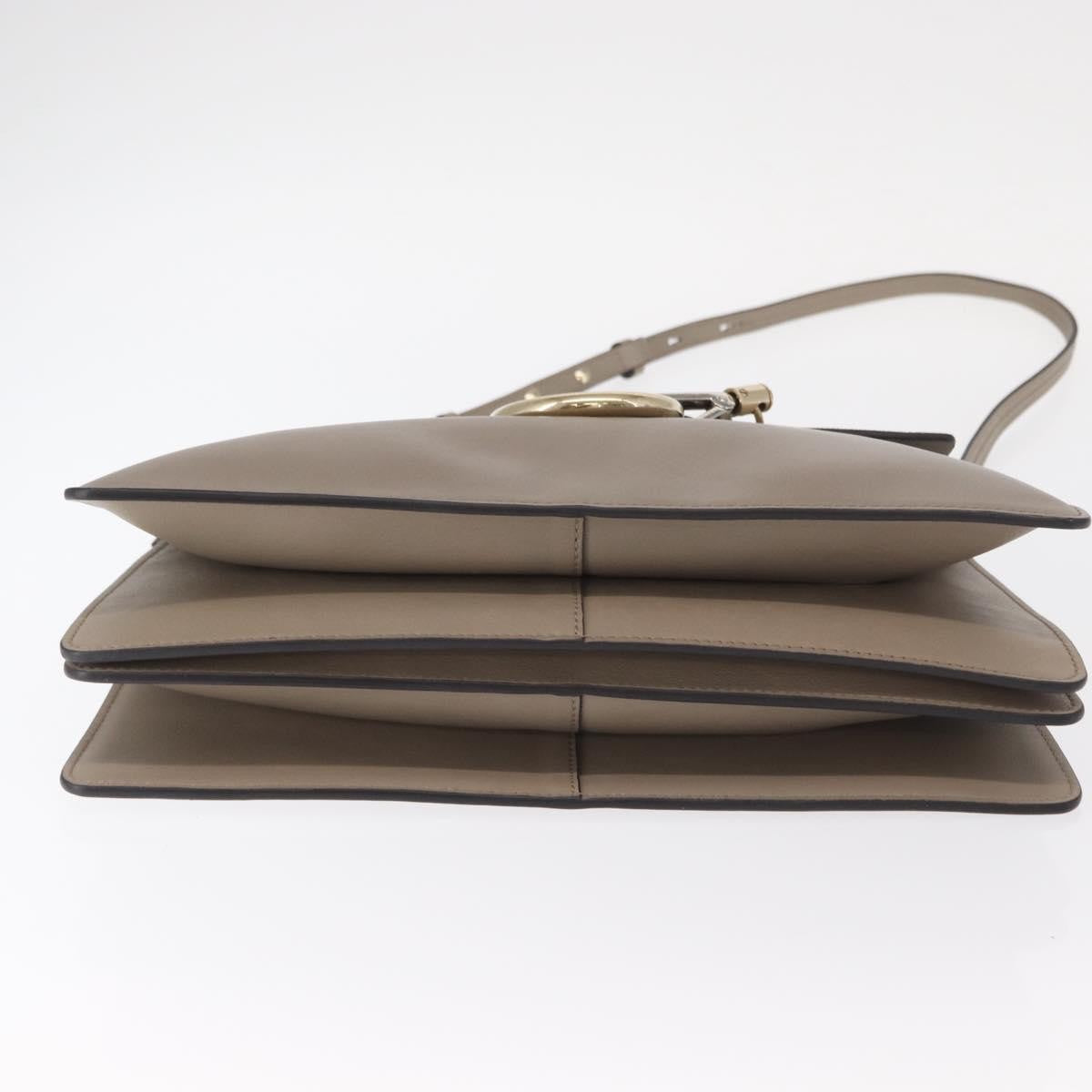 Chloe Faye Leather And Suede Beige Suede Shoulder Bag Bag (Pre-Owned)