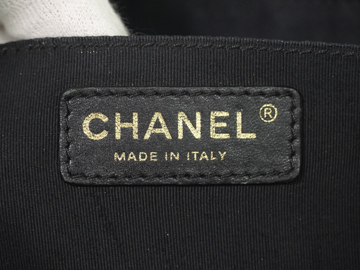 Chanel Boy Shopper Calfskin Gold Leather Tote Bag Bag (Pre-Owned)