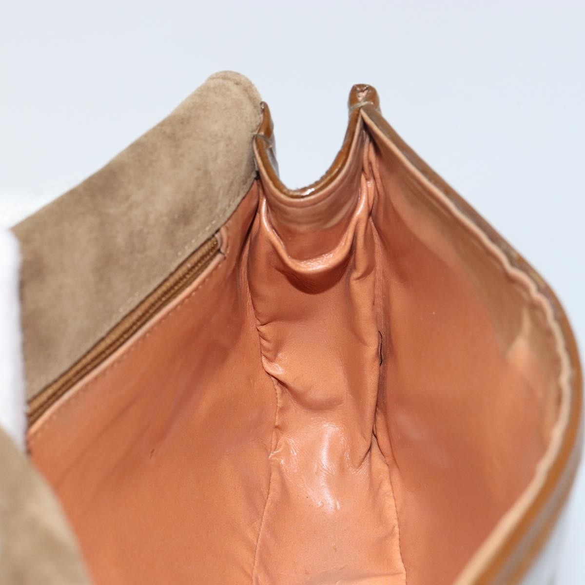 Bally Vintage Chain Quilted Patent Leather Brown Patent_Leather Shoulder Bag Bag (Pre-Owned)