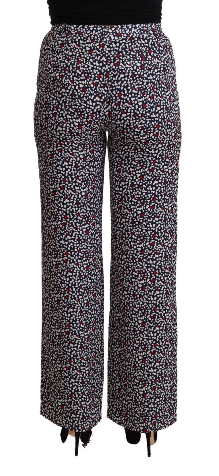 Michael Kors Black High Waist Printed Straight Women's Pants
