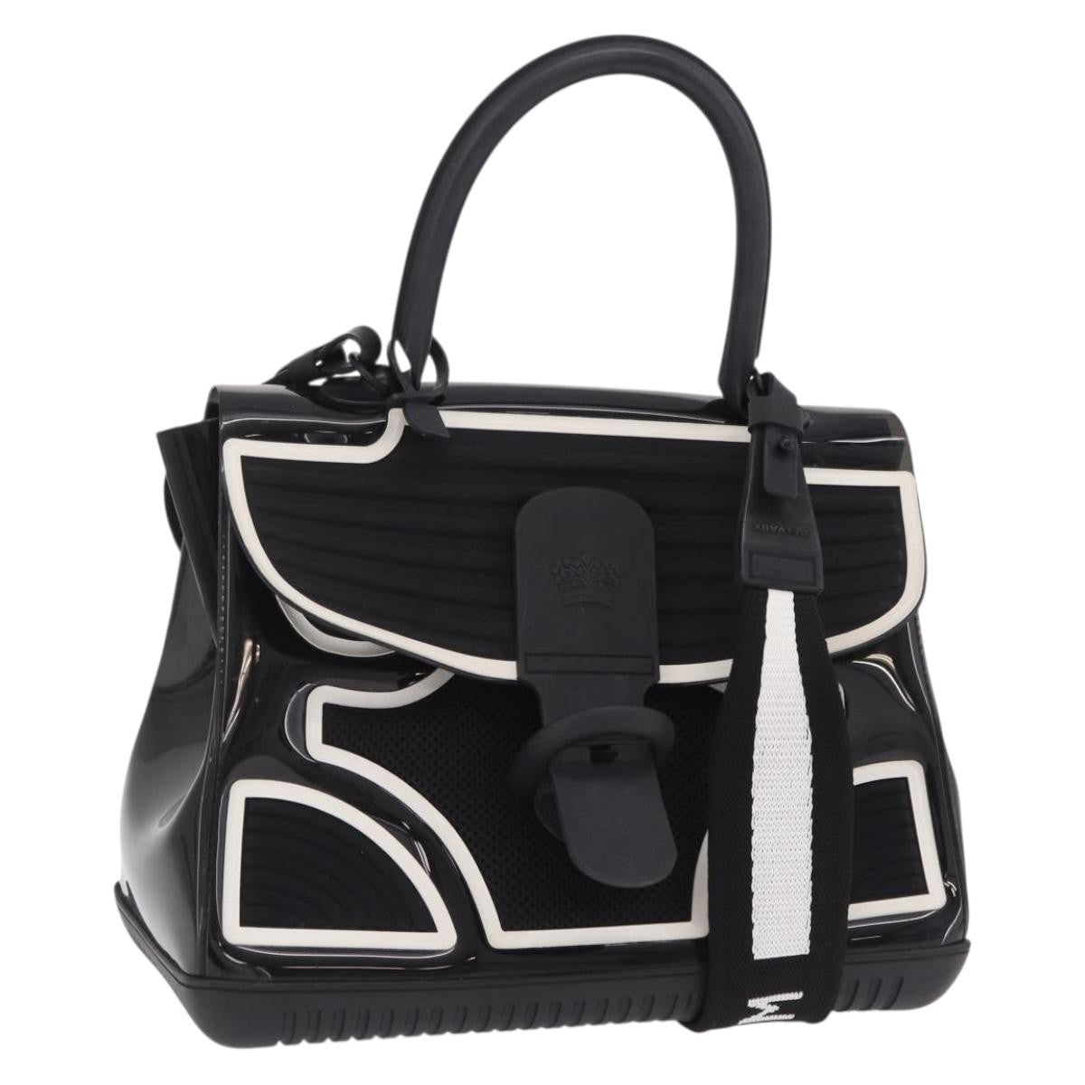 Delvaux Champion Brillant Top Handle Pvc And Rubber Black Plastic Handbag (Pre-Owned)