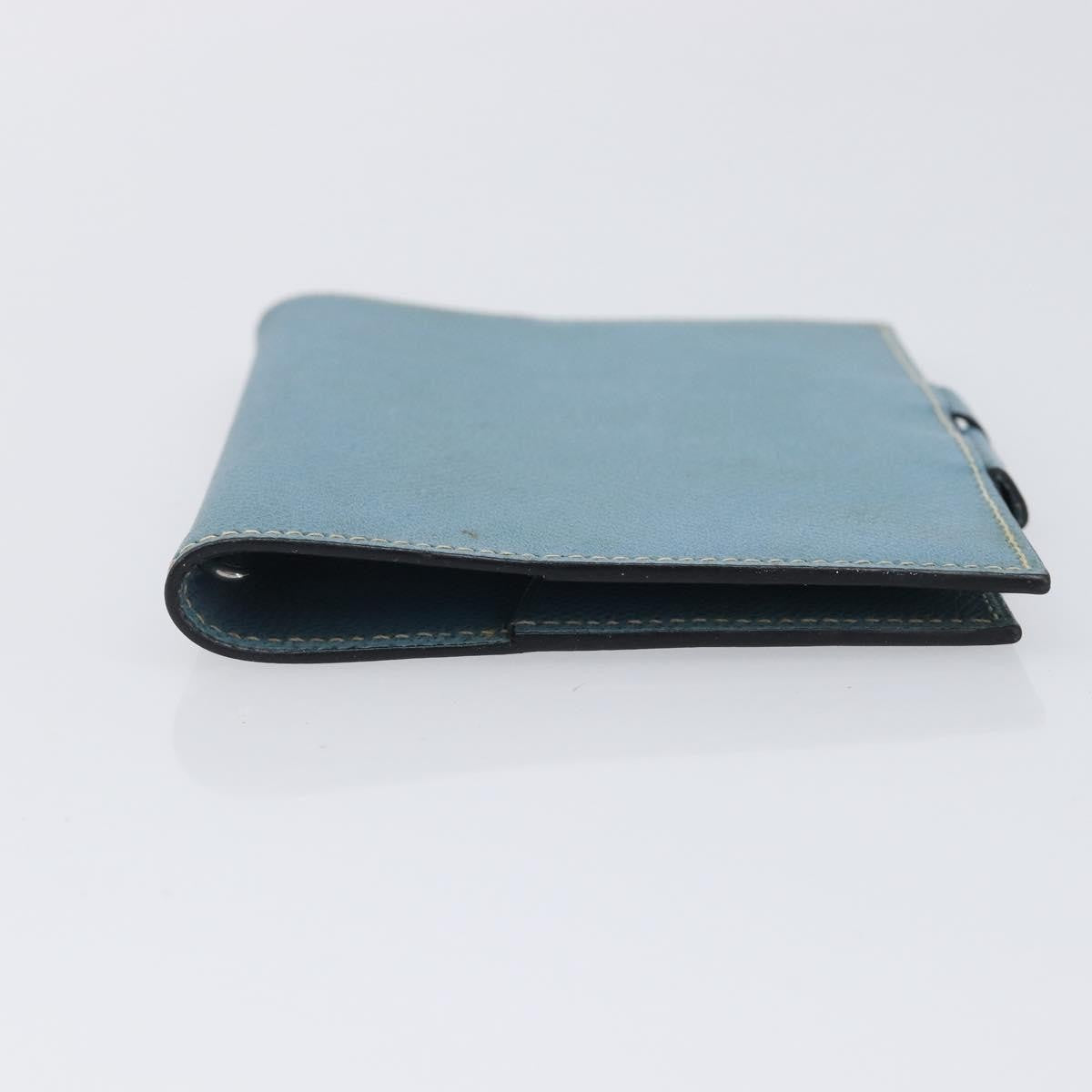 Hermes Vision Agenda Cover Leather Blue Leather Briefcase Bag (Pre-Owned)